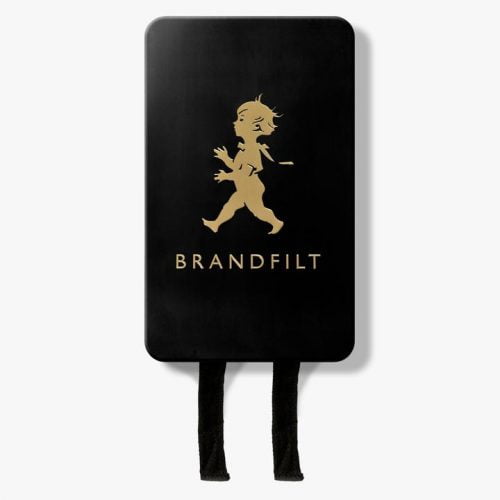 Solstickan brandfilt mattsvart/guld