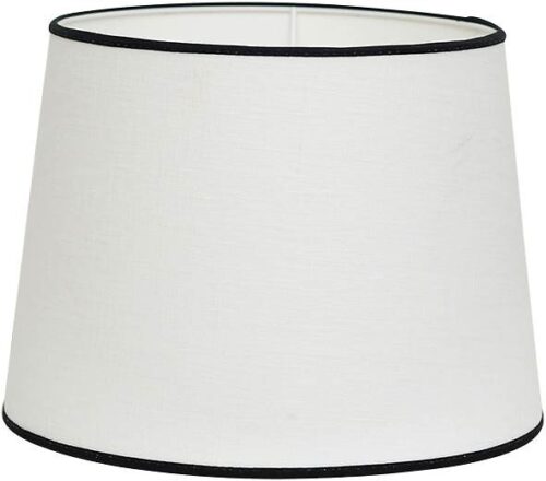 Lamskärm Carolin Vit m Svart kant Oval 30cm