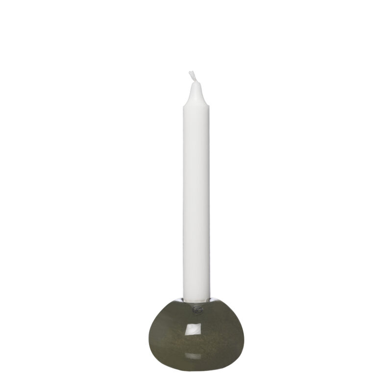 Ljusstake glasboll i grön i liten modell från ERNST
