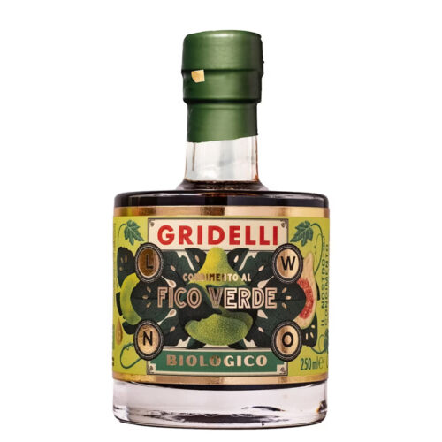 Flaska med balsamico fico verde från Gridelli.