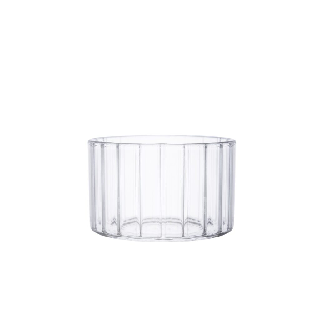 ERNST räfflad skål i glas.