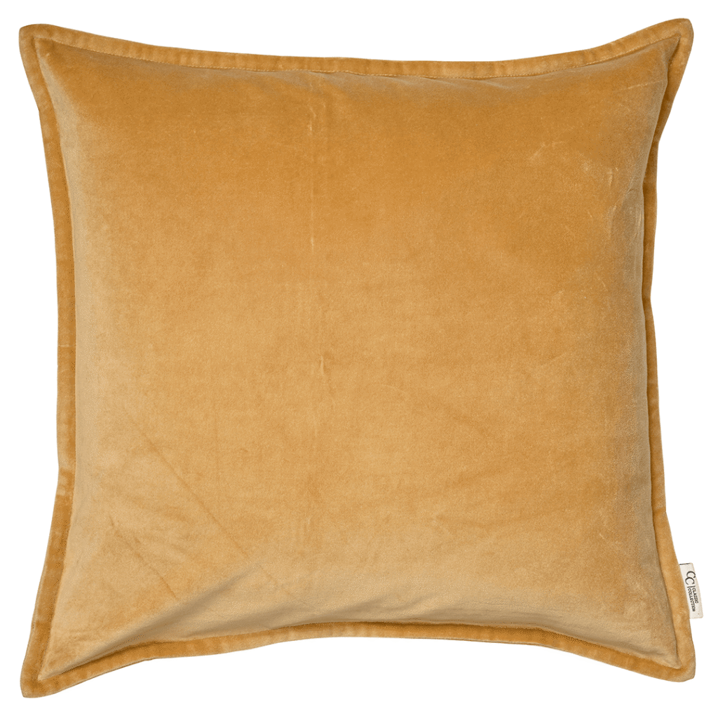 Kuddfodral Classic Velvet i ockra på 50x50cm.